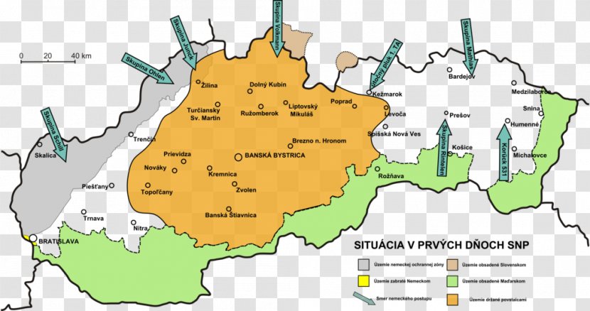Slovak National Uprising German Occupation Of Czechoslovakia Republic Second World War - Indonesia Map Transparent PNG