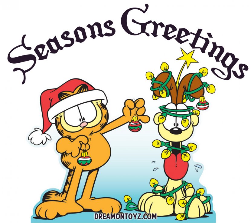 Odie Garfield Christmas Drawing Clip Art - Cartoon - Holiday Images Transparent PNG