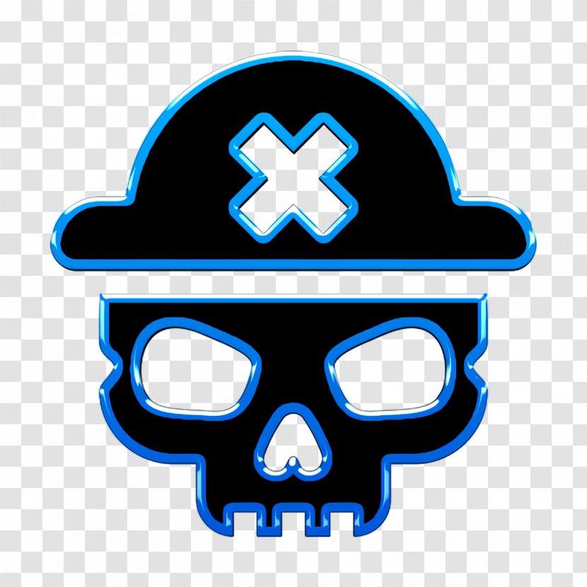 Halloween Icon Pirate Roger - Skull - Logo Bone Transparent PNG