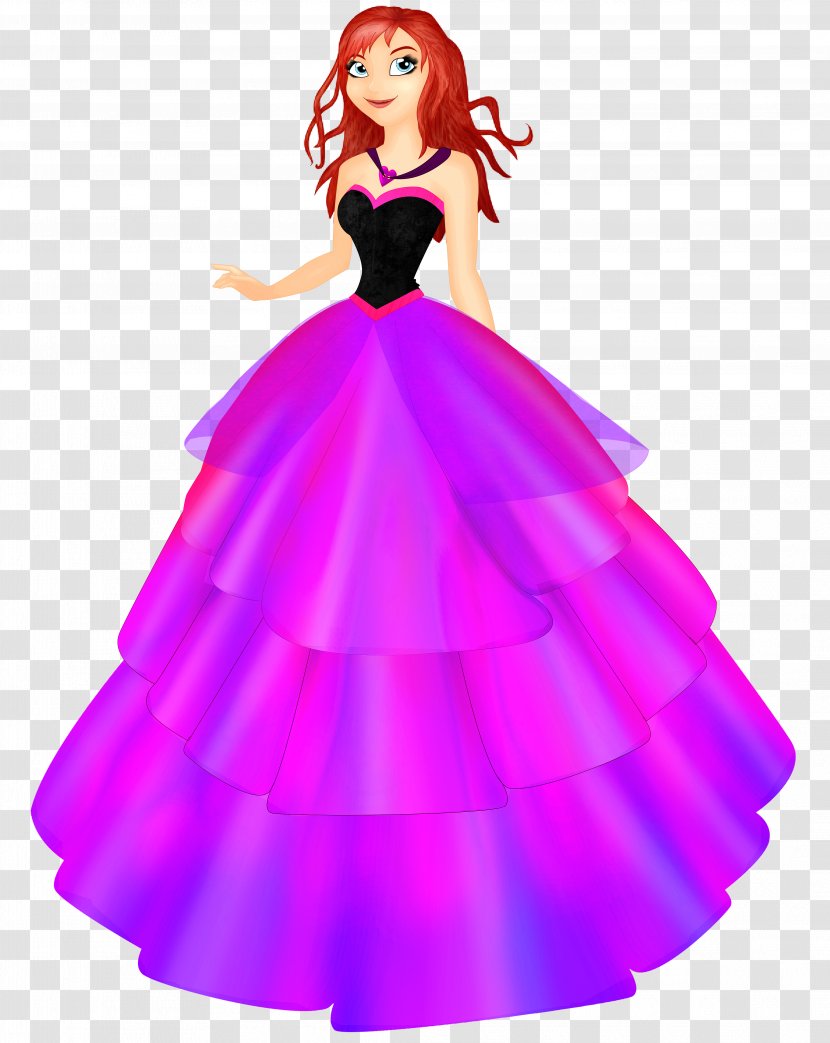 Costume Design Gown Barbie - Violet Transparent PNG