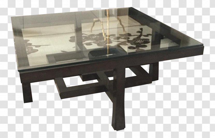 Coffee Tables Smoked Glass Live Edge - Walnut Transparent PNG