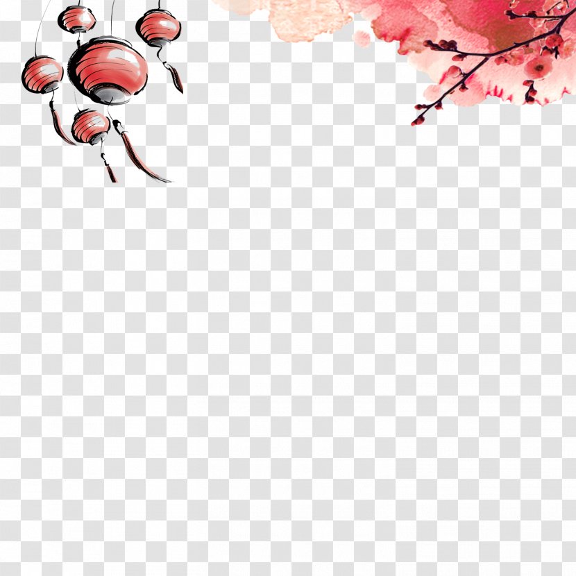 Lantern Festival Ameixeira Flashlight - Petal - Plum Transparent PNG