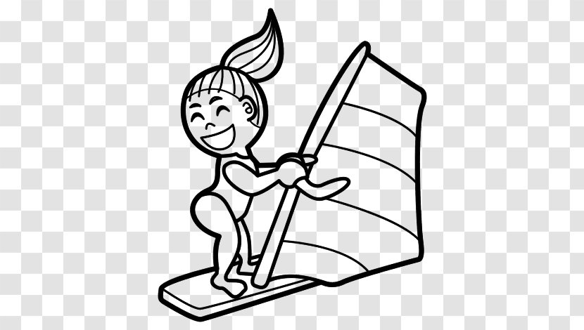 Drawing Windsurfing Surfboard Coloring Book - Crayon - Surfing Transparent PNG
