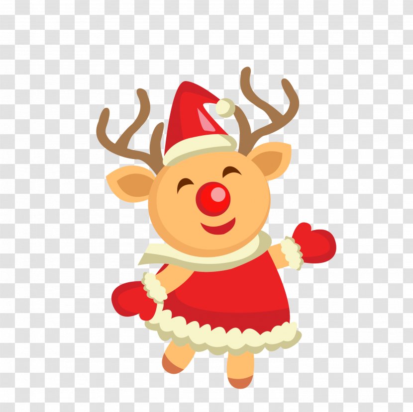 Reindeer Santa Claus Rudolph Christmas Day Stockings - Animal Picture Transparent PNG