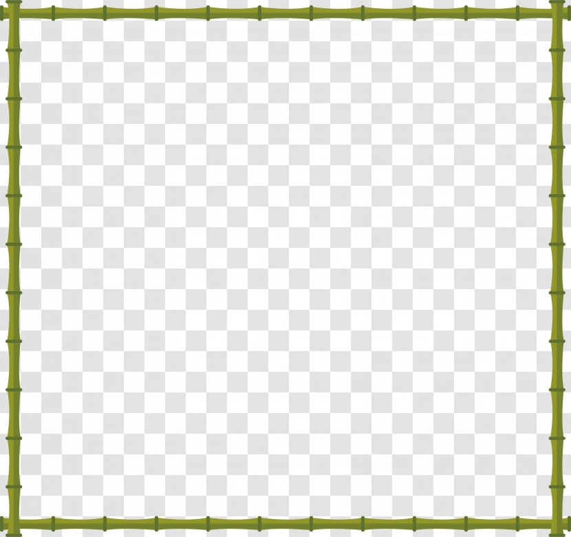 Bamboo Decorative Arts - Picture Frame - Green Border Transparent PNG