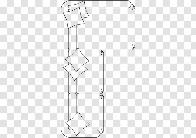 Couch Furniture Living Room Bed - Line Art - Sofa Top View Transparent PNG
