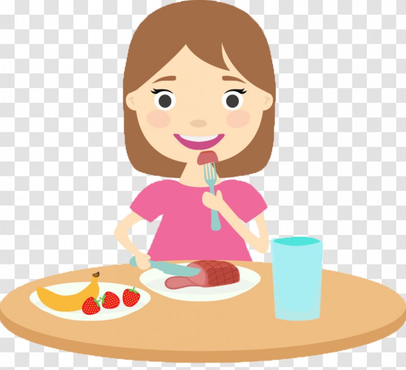 Breakfast Eating Vector Graphics Food Clip Art - Girl - Eat Transparent PNG