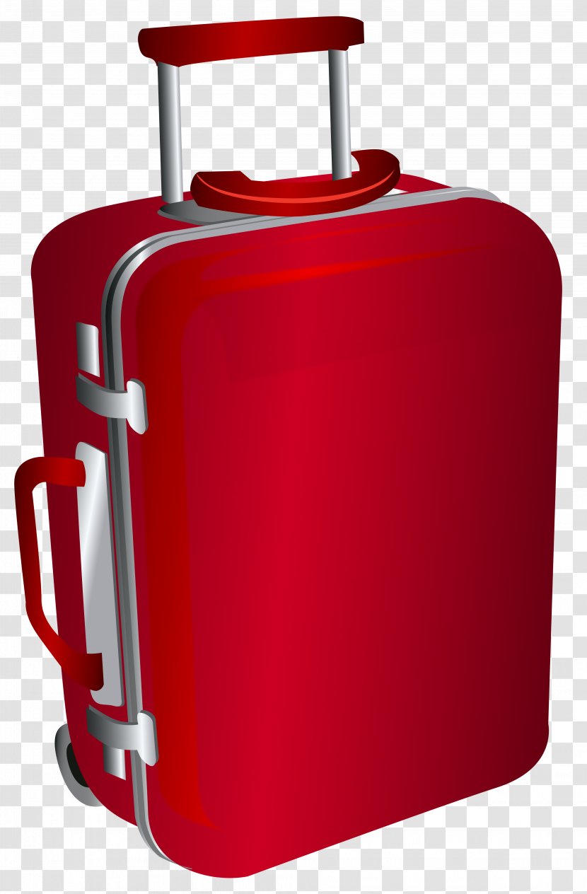 Travel Bag Suitcase Backpack - Luggage Bags - Red Trolley Clipart Image Transparent PNG