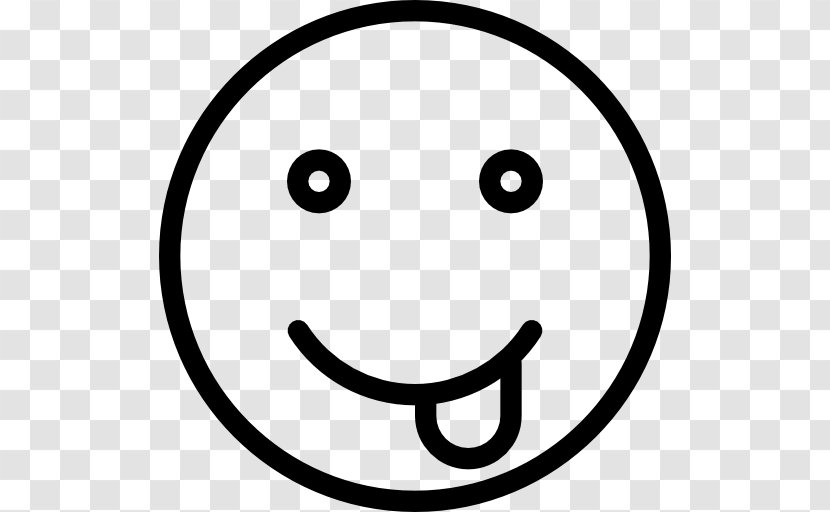 Smiley Emoticon Taste - Line Art Transparent PNG