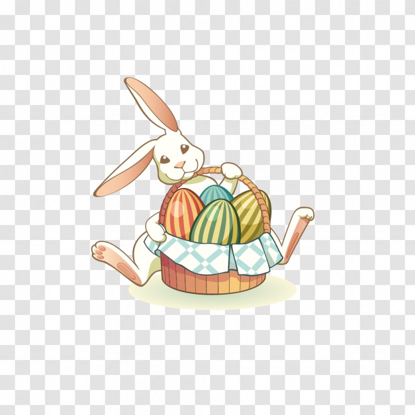 Easter Bunny Rabbit Hare Clip Art - Egg Transparent PNG