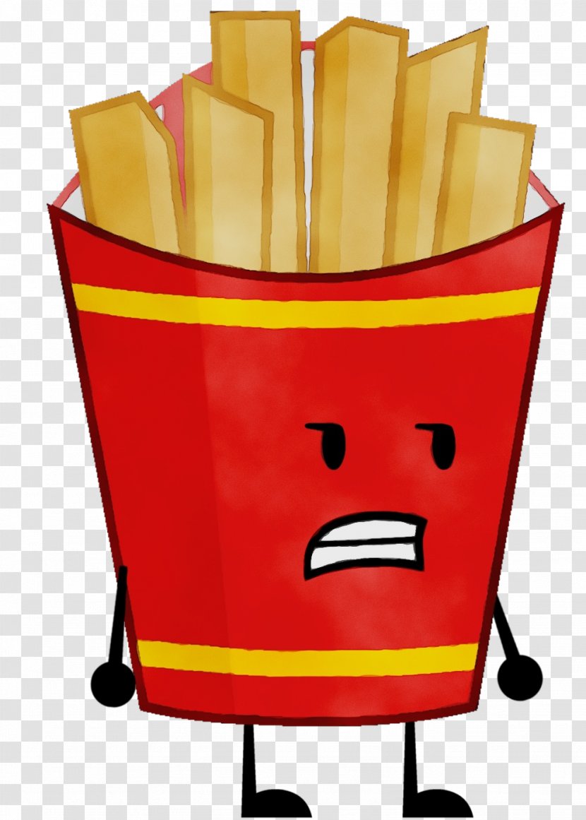 French Fries - Watercolor - Yellow Cartoon Transparent PNG