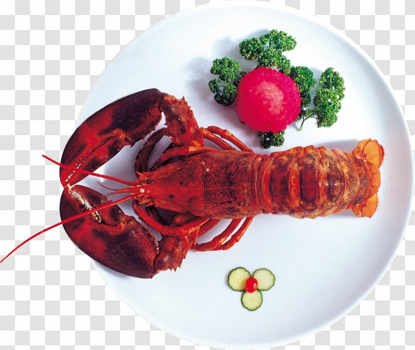 Lobster Crayfish As Food Seafood Palinurus Elephas - On The Table Transparent PNG