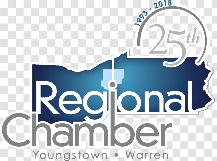 Warren Youngstown Cortland Logo Chamber Of Commerce - Text - 25 Anniversary Badge Transparent PNG