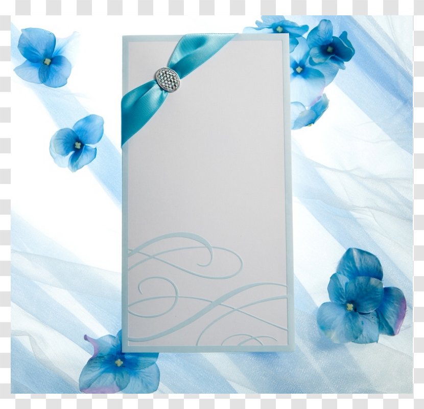 Wedding Invitation Paper Convite Blue Transparent PNG