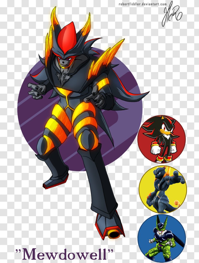 Shadow The Hedgehog Cell Vegeta Sonic Mewtwo - Mythical Creature Transparent PNG