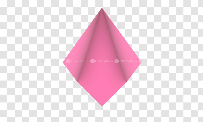 Pink M RTV Triangle - Flower Origami Transparent PNG