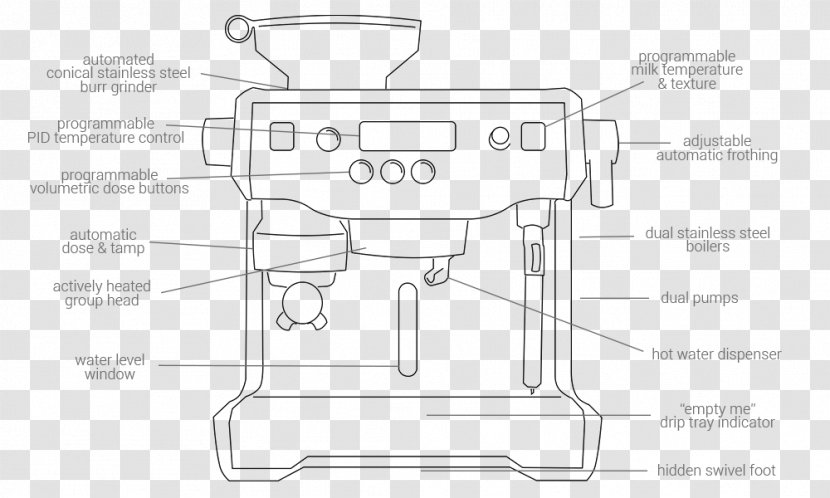 Espresso Machines Breville /m/02csf Drawing - Joint - Area Transparent PNG