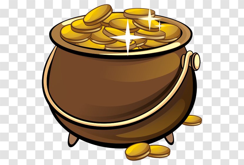 Gold Coin Leprechaun Money - Cookware Accessory - Pot Transparent PNG
