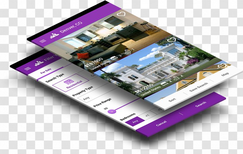 Real Estate Agent Android Mobile App Development - Stylish Design Transparent PNG