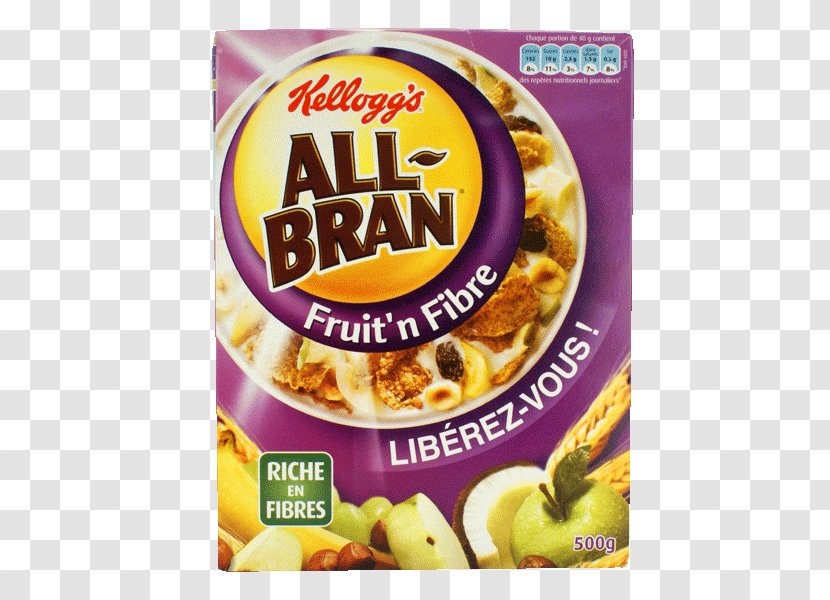Breakfast Cereal Kellogg's All-Bran Complete Wheat Flakes Junk Food - Whole Grain - Integral Rice Transparent PNG