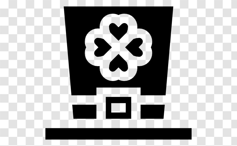 Graphic Design Logo Symbol - Black And White - Leprechaun Hat Transparent PNG