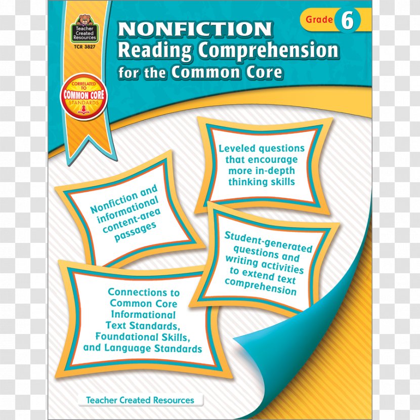 Nonfiction Reading Comprehension For The Common Core, Grade 6 Core: 3 Core State Standards Initiative Non-fiction - Text Transparent PNG