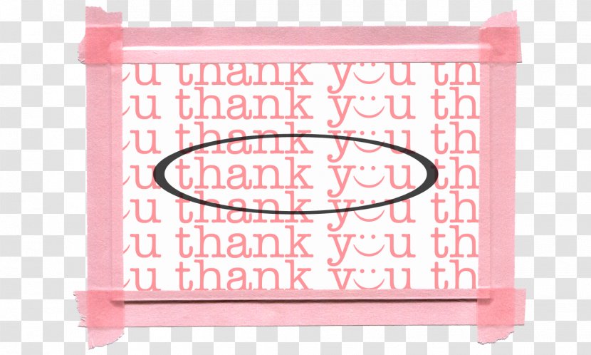 Pink M Wedding Font - Text - THANK YOU Frame Transparent PNG