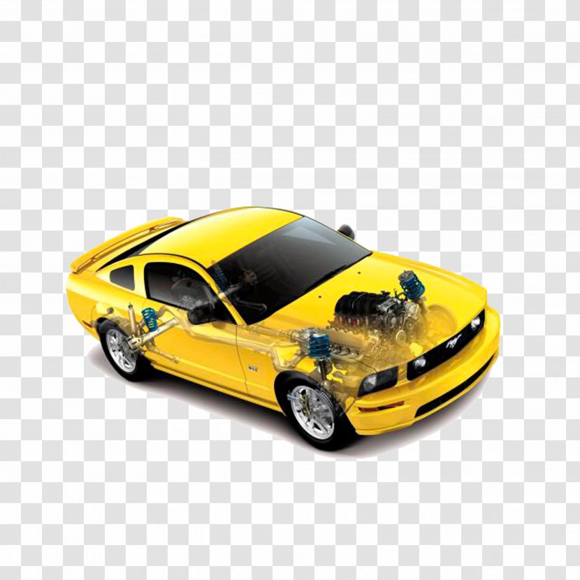 2005 Ford Mustang 2006 2013 2015 Car - Motor Vehicle - Yellow Sports Perspective Transparent PNG