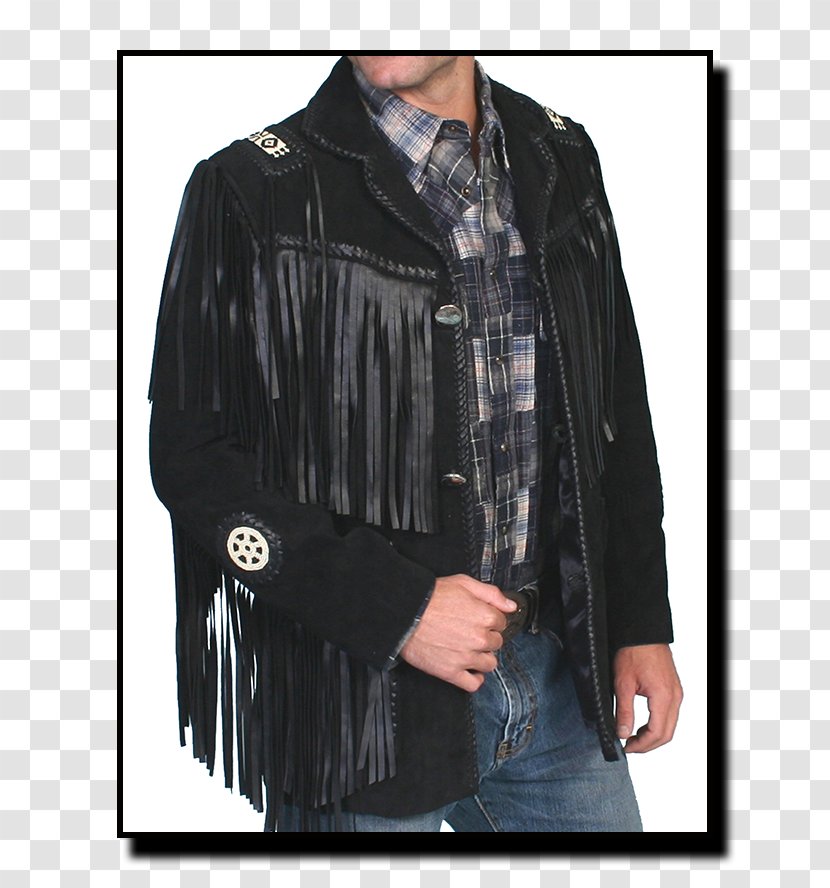 Leather Jacket Coat Fringe Suede - Top - Continental Transparent PNG