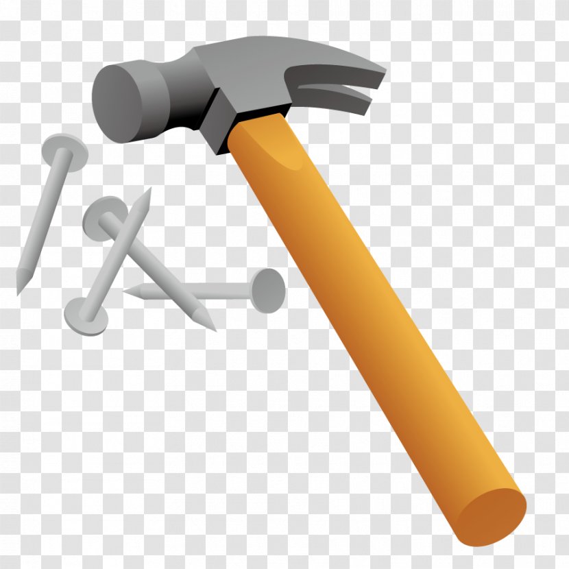 Hammer Nail - Vector Model Transparent PNG