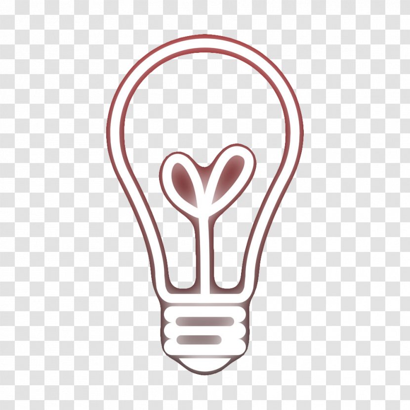 Graphic Design Incandescent Light Bulb - Heart Transparent PNG