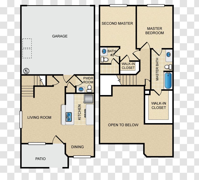 Floor Plan Hidden Canyon Village Apartments Bedroom House - Media Transparent PNG