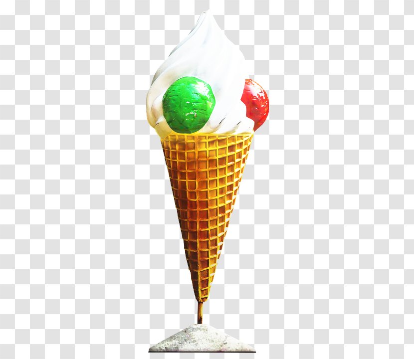 Ice Cream Cone Background - Pistachio - Ingredient Transparent PNG