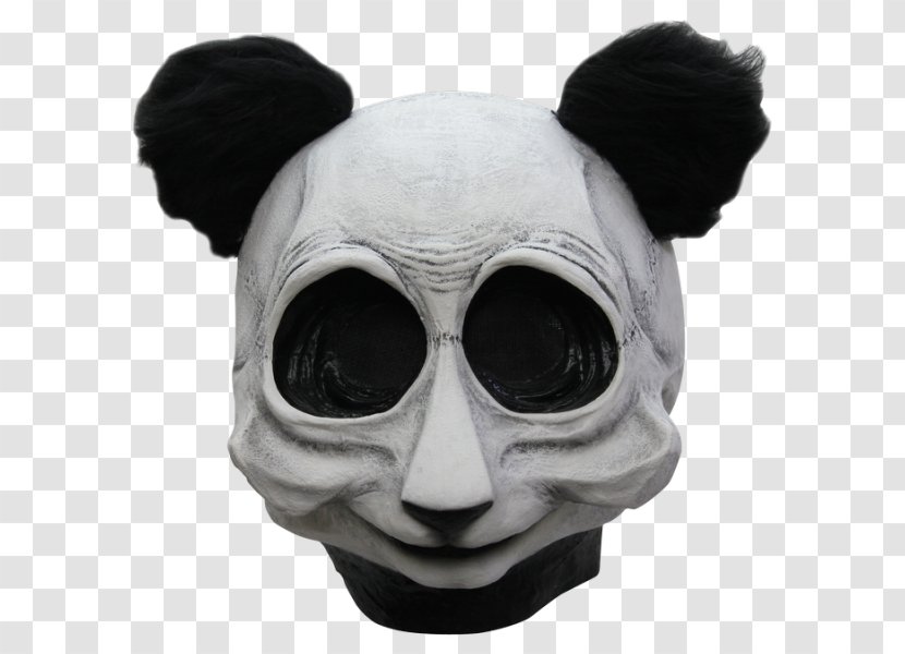 Domino Mask Giant Panda Costume Headgear - Adult Transparent PNG