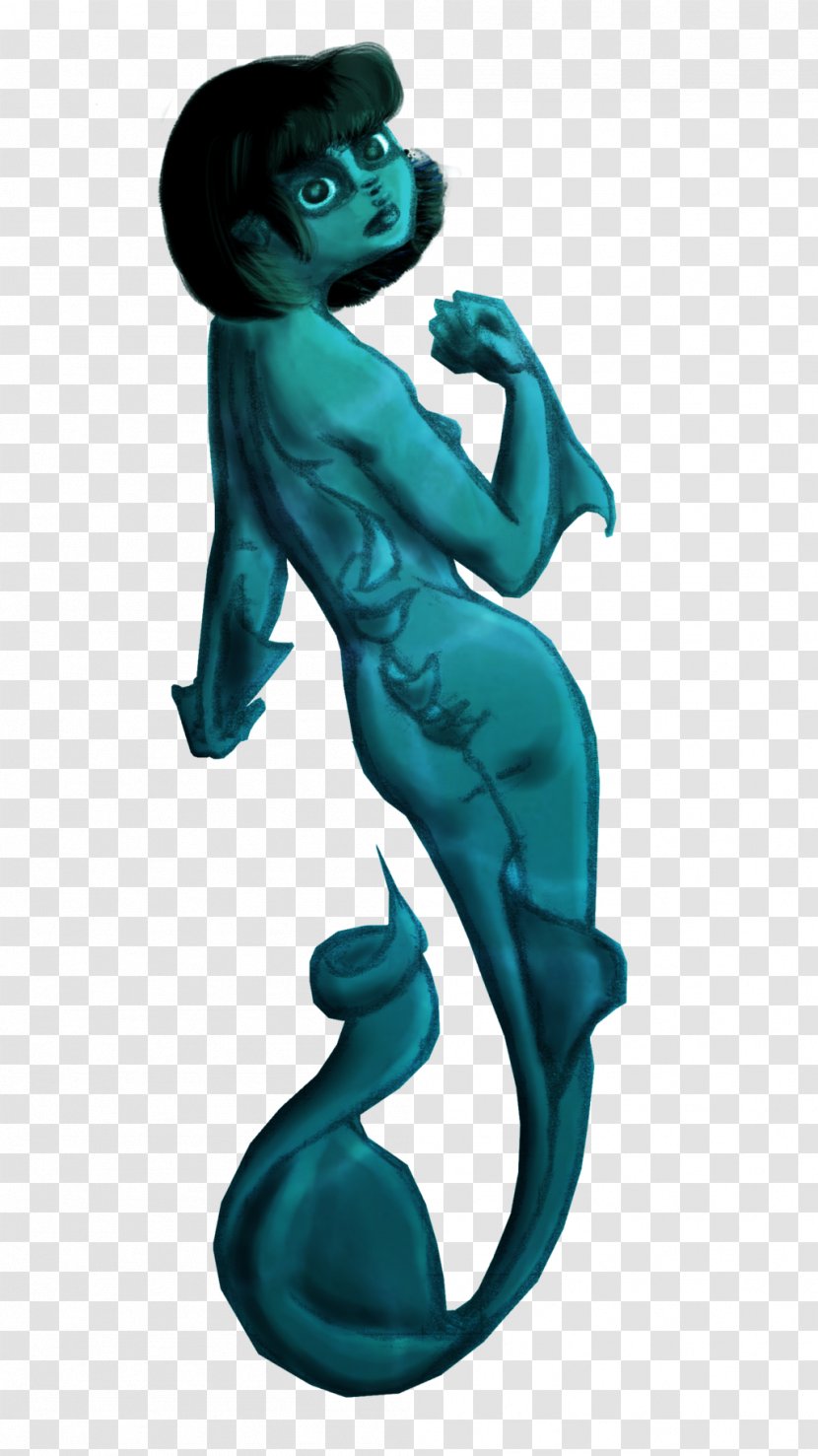 Art Turquoise Teal Mermaid - Figurine Transparent PNG
