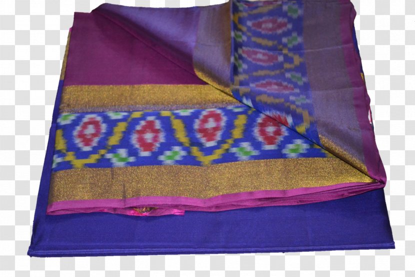 Bed Sheets Silk Stole - Saree Border Transparent PNG