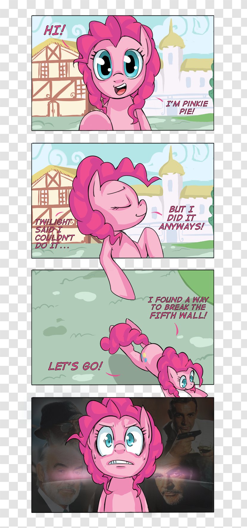 Pinkie Pie My Little Pony: Friendship Is Magic Fourth Wall Character - Frame - BREAK WALL Transparent PNG