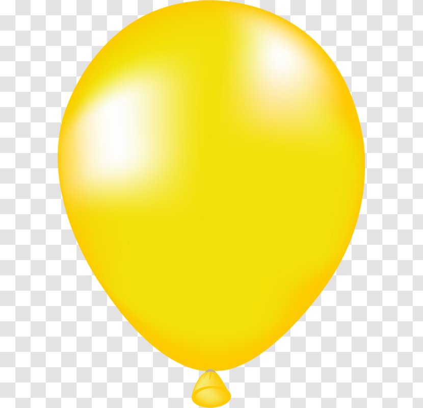 Toy Balloon Yellow Mylar Color - White Transparent PNG