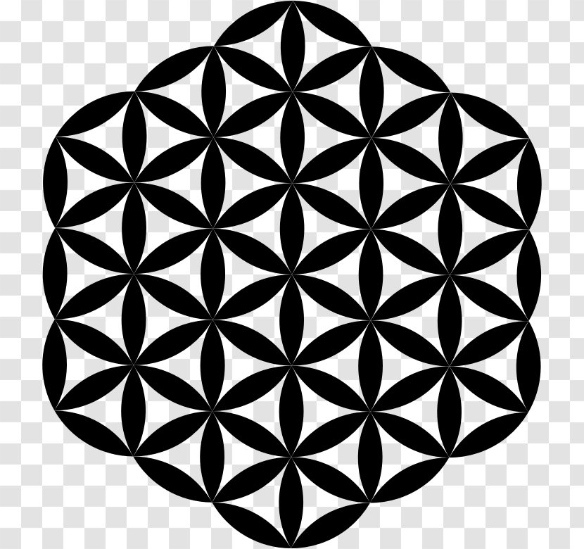 Overlapping Circles Grid Sacred Geometry - Flower - Circle Pattern Transparent PNG