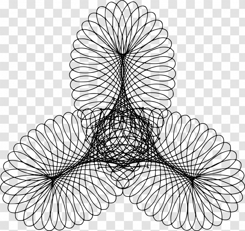 Hypocycloid Roulette Point Spirograph Line - Heart Transparent PNG