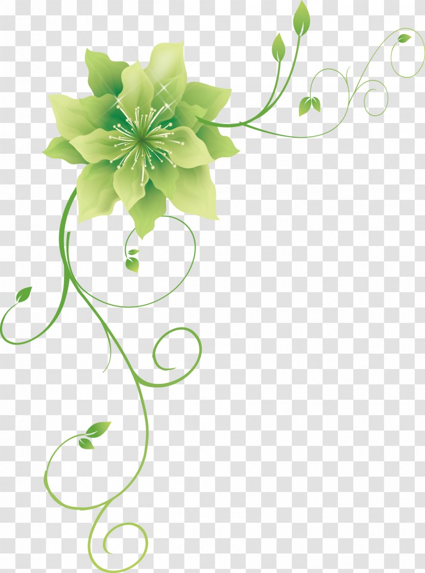 Green Flower - Floral Design - Flowering Plant Transparent PNG