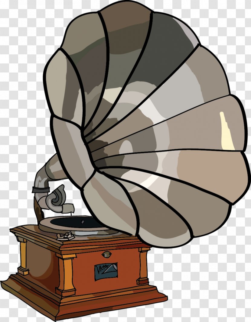 Phonograph Record Drawing Objet Technique - Gramophone Transparent PNG
