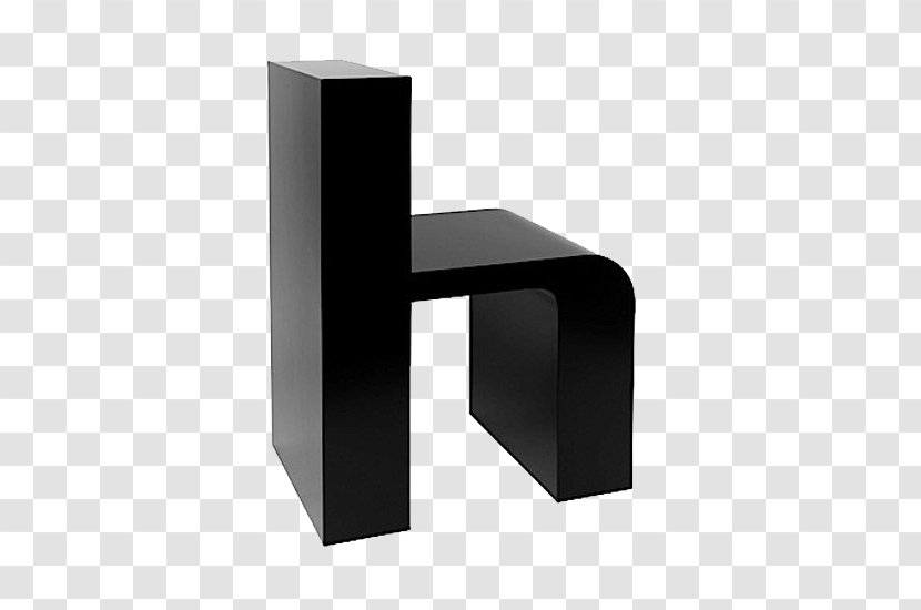 Chair Letter Table Furniture - Architecture - Black Simple English H Transparent PNG
