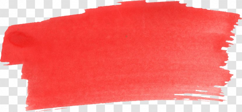 Red Brush Watercolor Painting - Stroke Transparent PNG