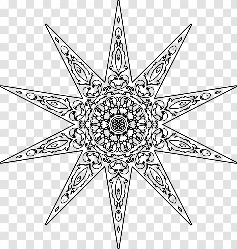 Shape Ornament Clip Art - Star - WHITE STARS Transparent PNG