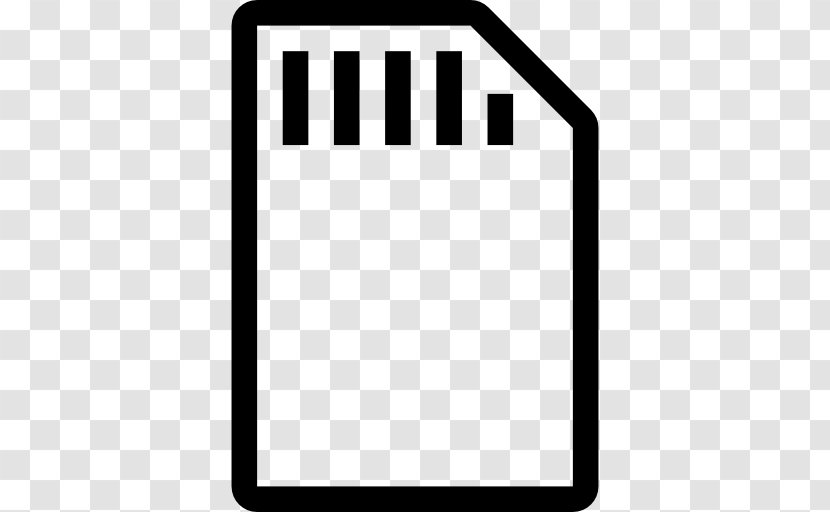 Sd Card - Black And White - Area Transparent PNG