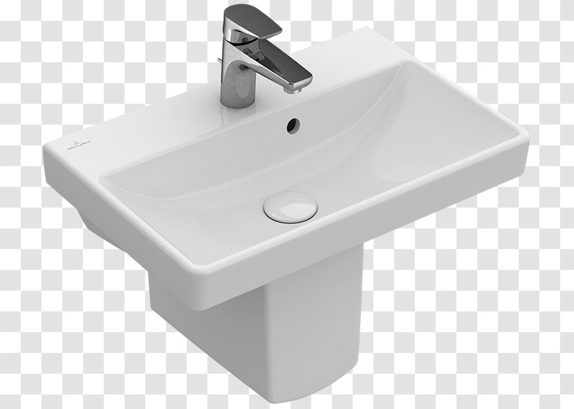 Villeroy & Boch Avento Waschtisch 370 Mm Mit Überlauf Weiß Alpin Ohne 470 C+ Sink - Hardware Transparent PNG