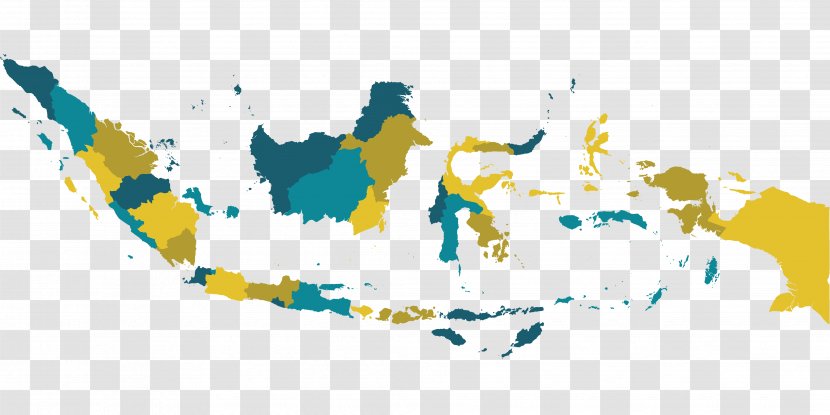 Indonesia Map Royalty-free - Yellow Transparent PNG
