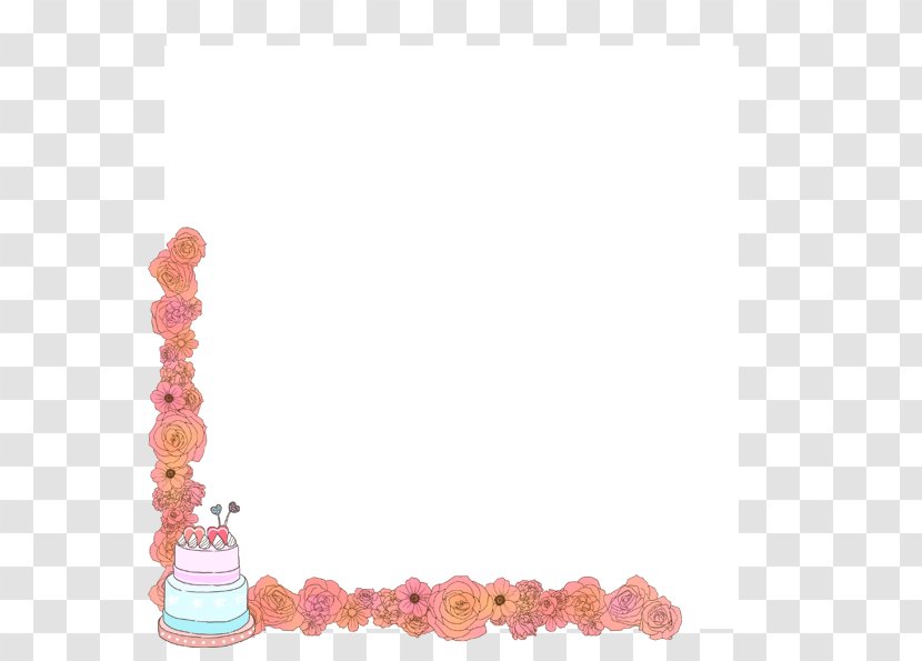 Wedding Invitation Template Convite Computer File - Cartoon Birthday Cake Border Transparent PNG