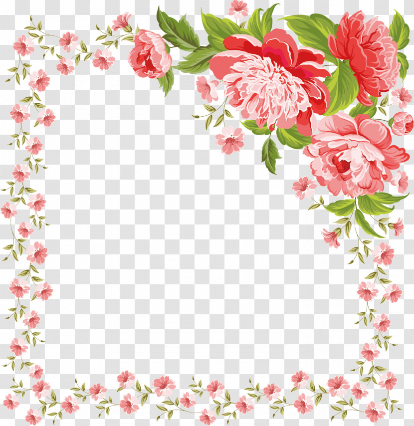 Flower Rectangle Frame Floral Rectangle Frame Transparent PNG